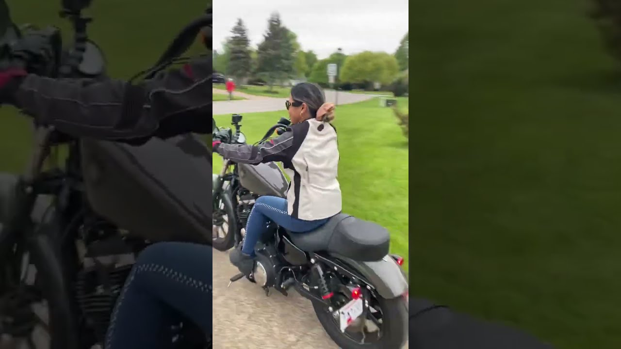Short Pinay Harley Rider ! #shortgirl #motorcycle
