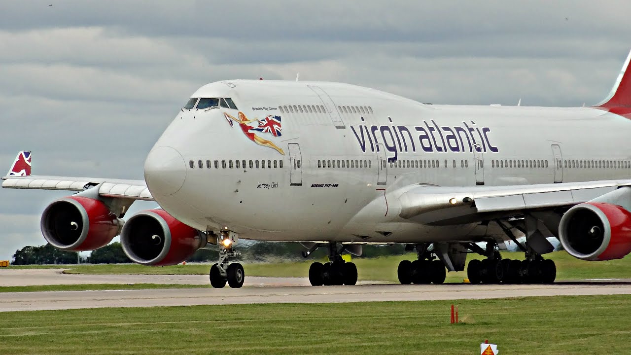 SHORTEST 747 TAKEOFF EVER?!  Virgin Atlantic Boeing 747-400 at Manchester Airport | ✈