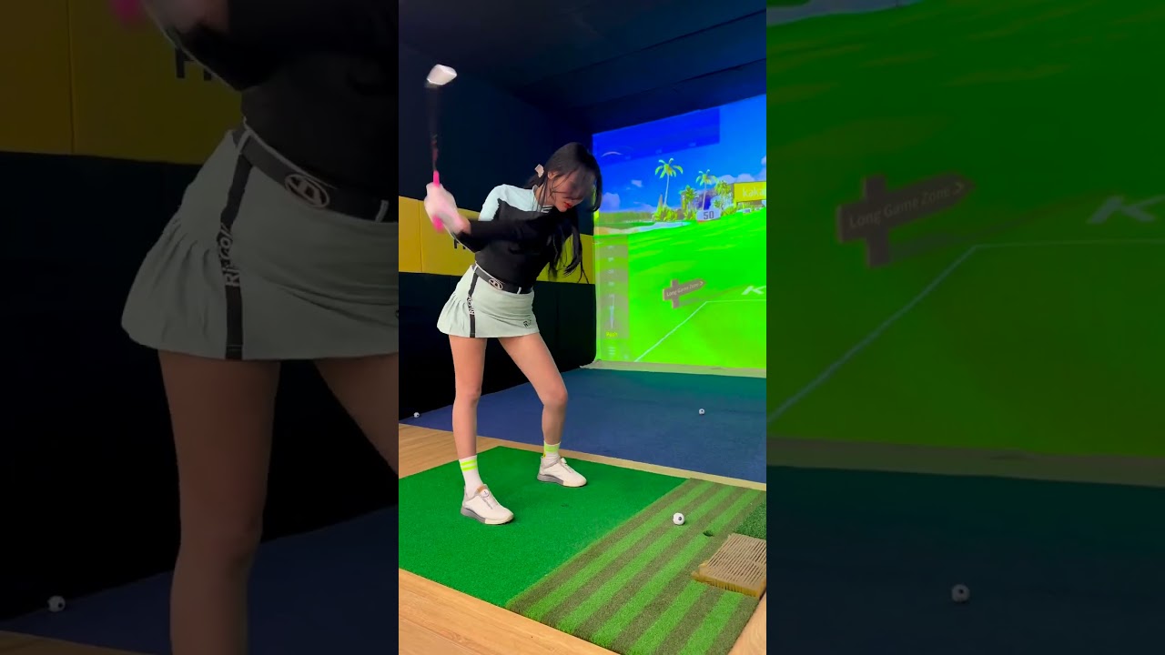 #shorts  Pong Kyubi tập golf cùng các a