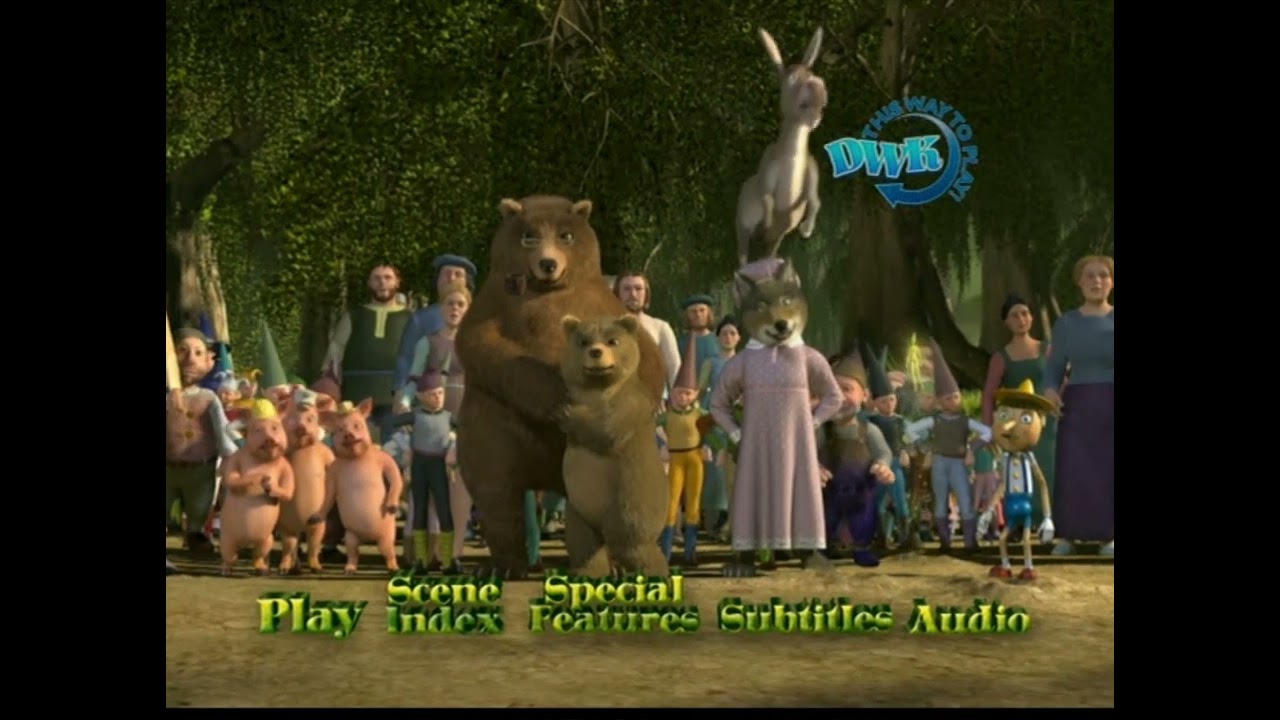 Shrek Disc 1 (2001) DVD Main Menu