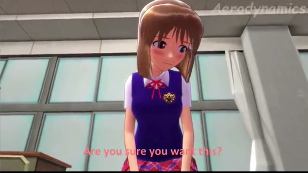 Shy girl farts in her crush's face - animation