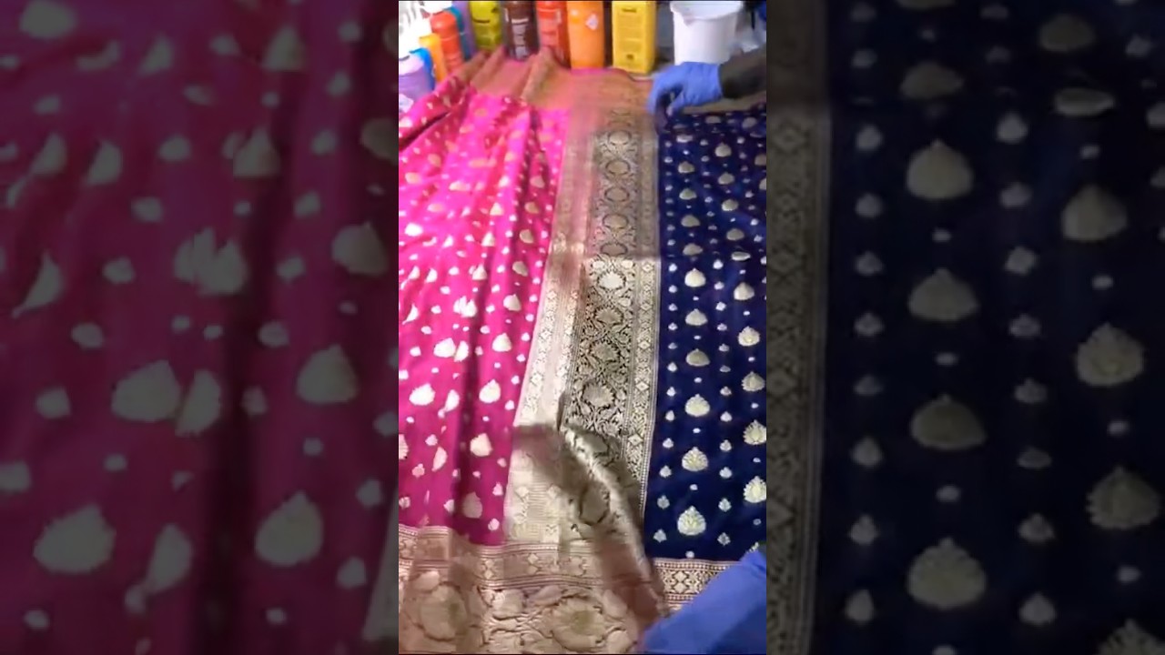 Silk saree se colour stain Kese remove Kare🥻🤗#shoes #drycleaning #trendingvideo…