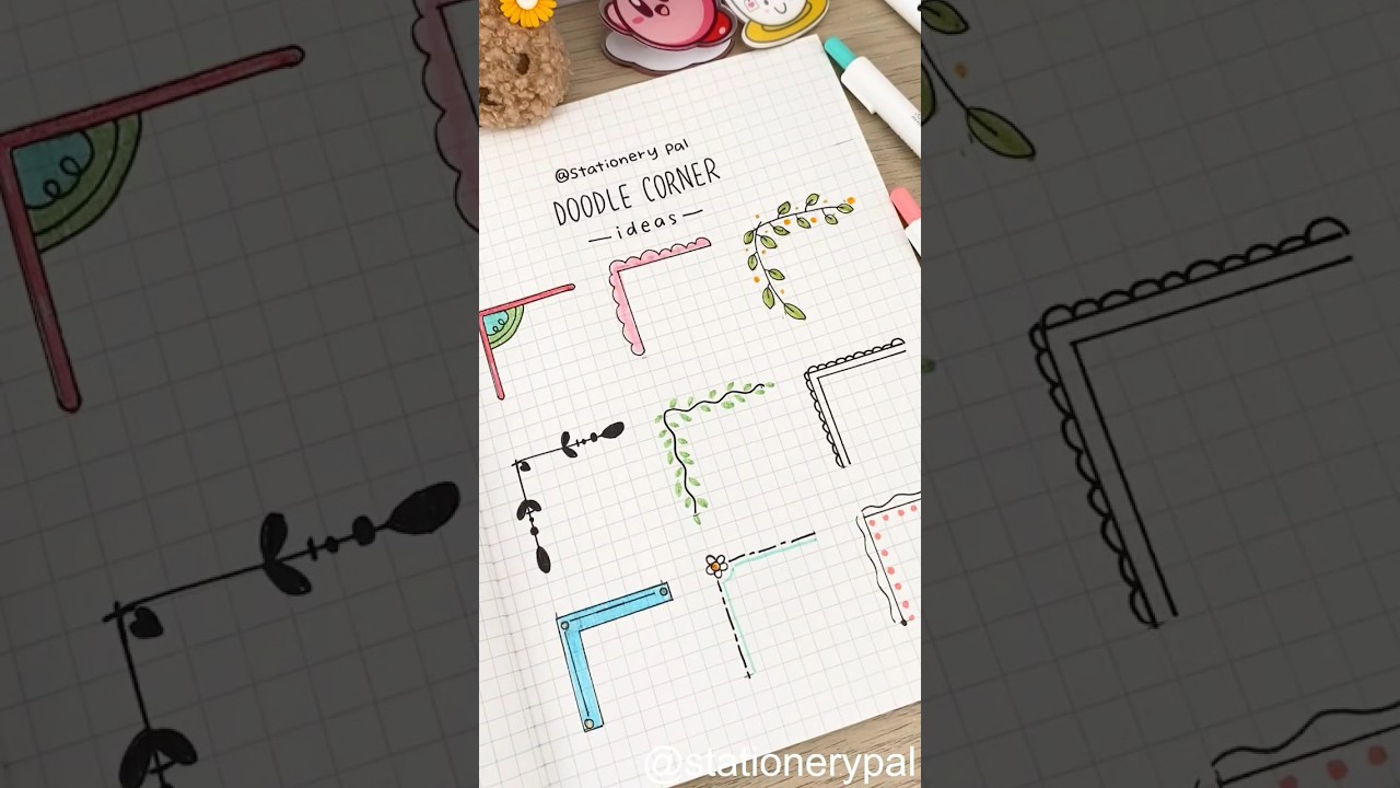 Simple doodle corner ideas 😜 #stationery #study
