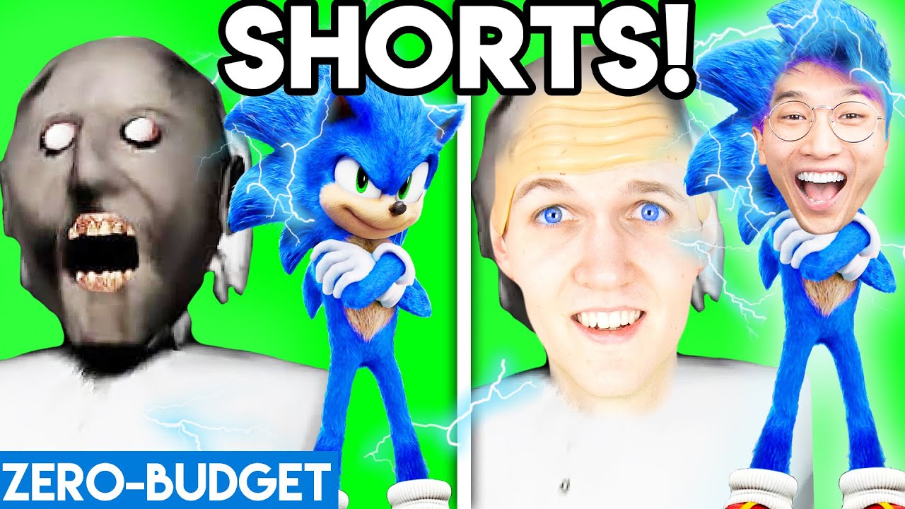 SIREN HEAD, SONIC, GRANNY, DISNEY INCREDIBLES, MASHA & THE BEAR, SCARY TEACHER ZERO BUDGET 😂 #shorts