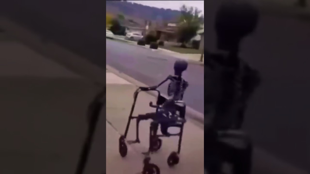 Skeleton on wheelchair ☠️#shorts