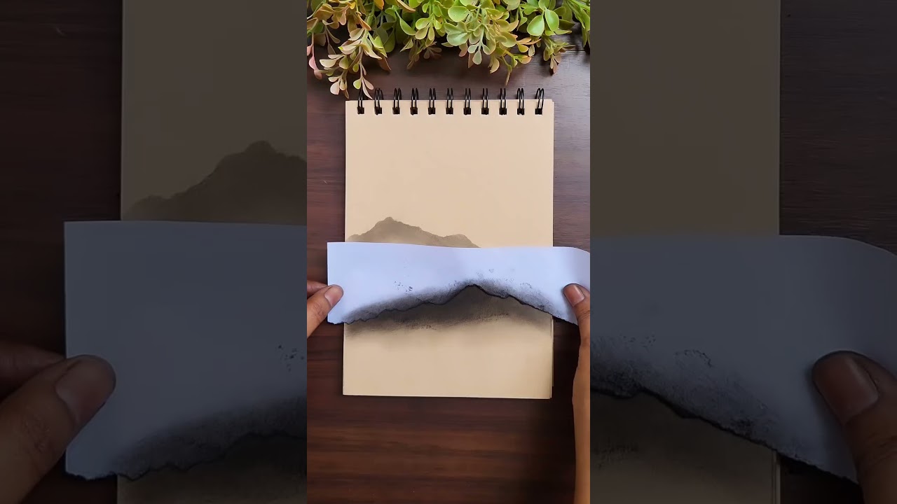 Sketching mountains  #shorts #art #craft #diy