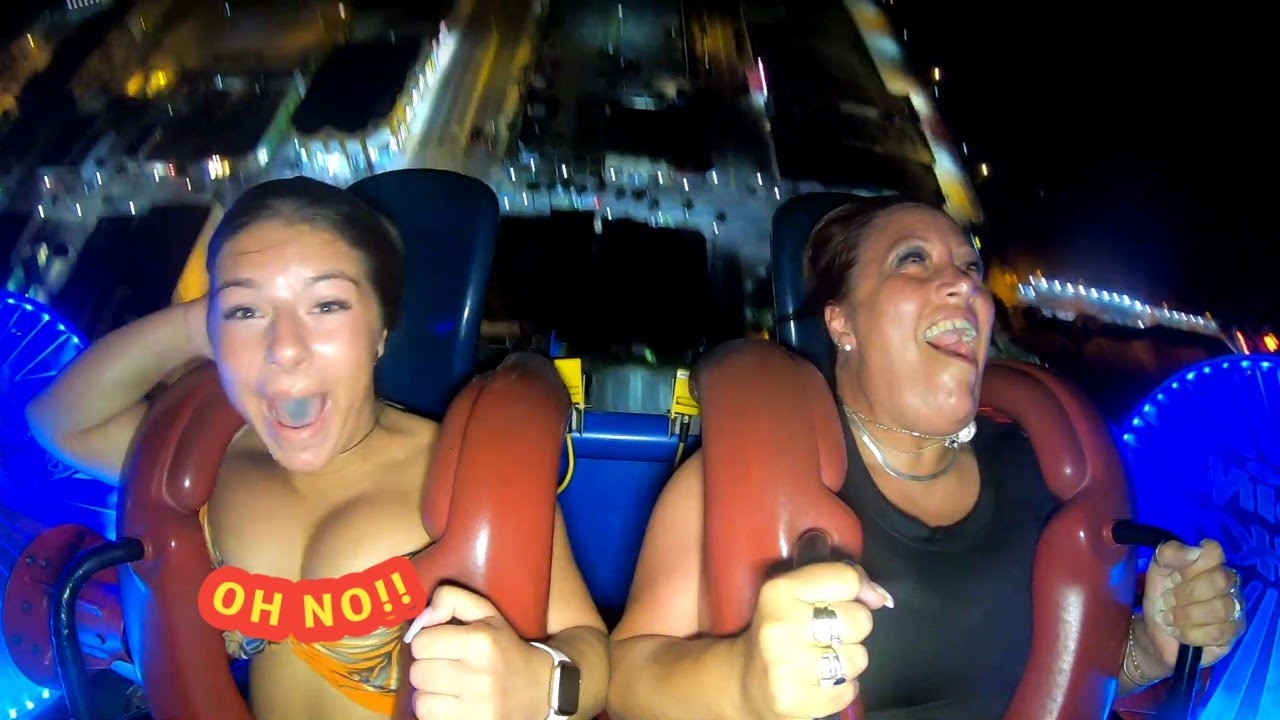 Slingshot Ride Nip Slip 🍒|| Funny Moments Of Slingshot Ride || Funny Tube