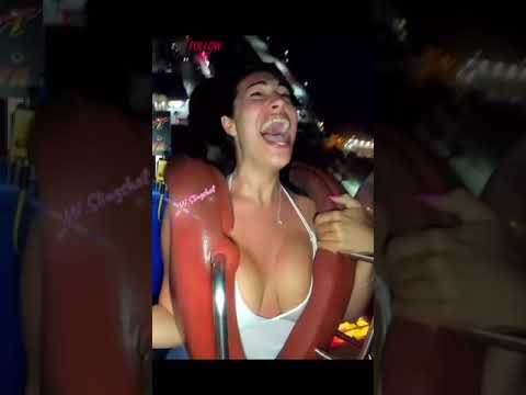 Slingshot ride 🔥OMG Breast Almost popping out 🤫🤯