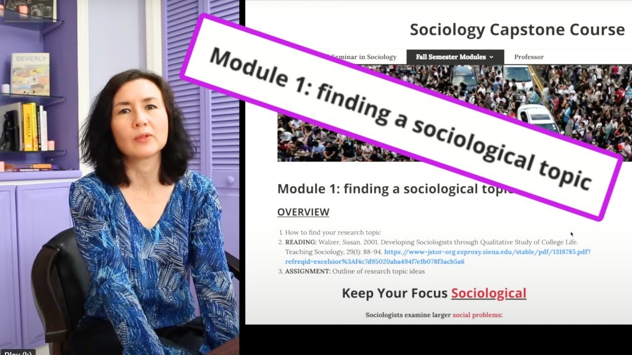 Sociology Capstone: Picking a Research Topic