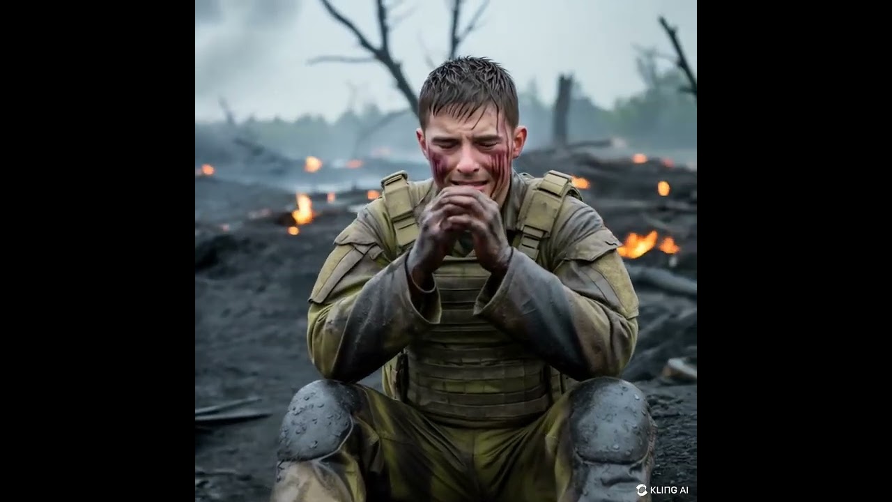 Soldier Crying in Smoke | Burning Debris & Emotional Ambience
