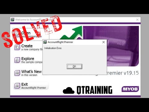 Solution: MYOB Initialisation Error