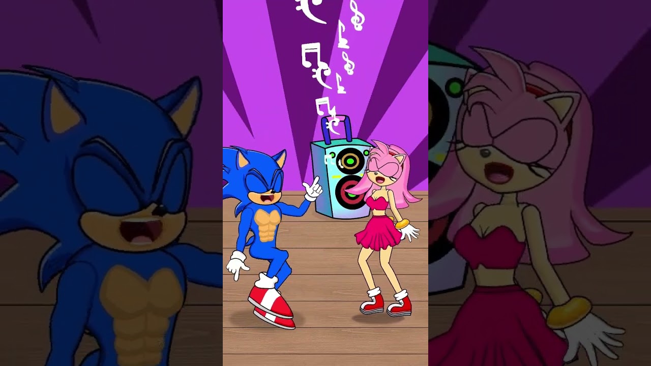 Sonic Exciting Dance | Dance With Sonic | Shadow Joke #shorts #sonic #funny #dance #amy