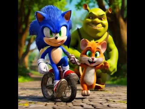 Sonic Tom and Jerry and Shrek are funny friends 4