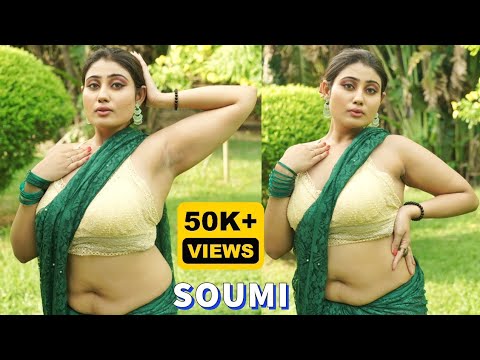 SOUMI | GREEN BRASO SAREE FASHION | SAREE LOVER | BONG BEAUTY | Part 2