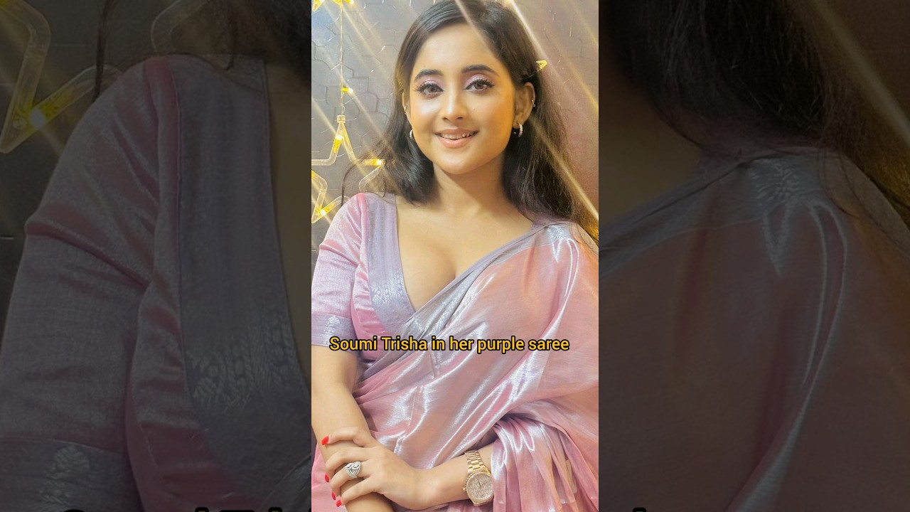 Soumi Trisha in her purple saree #soumitrisha #shortsvideo #shortsviral #shortsfeed #mithai