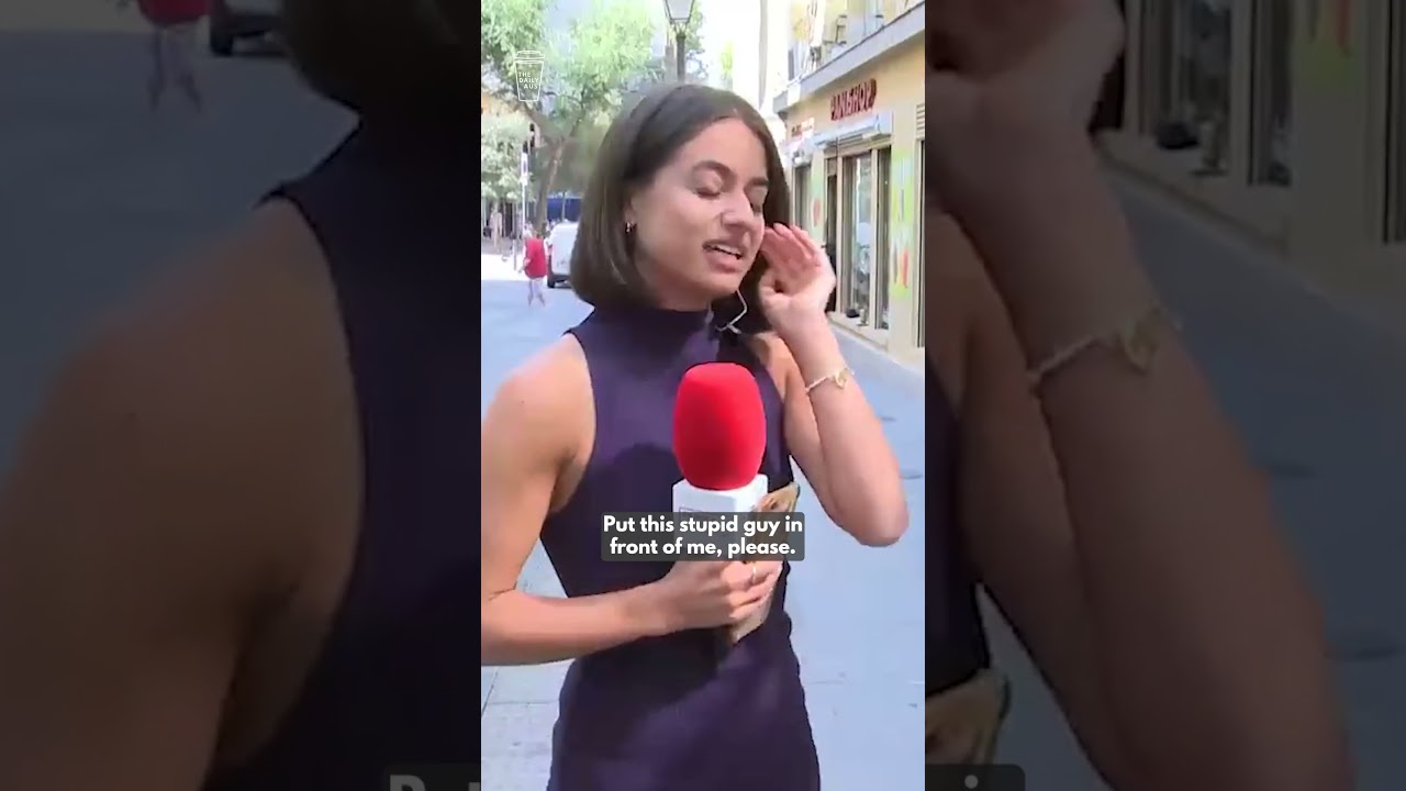Spanish TV reporter groped live on air | The Daily Aus #shorts