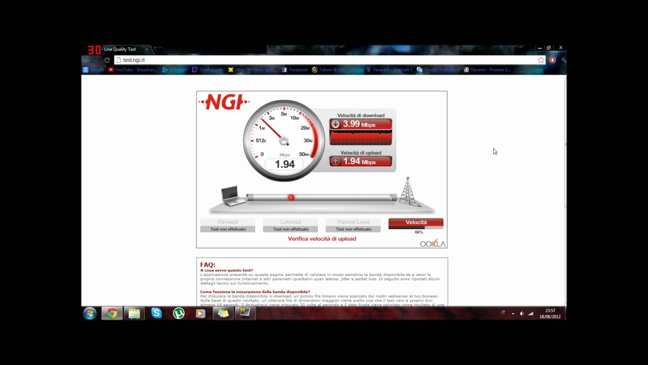 Speed Test Eolo NGI