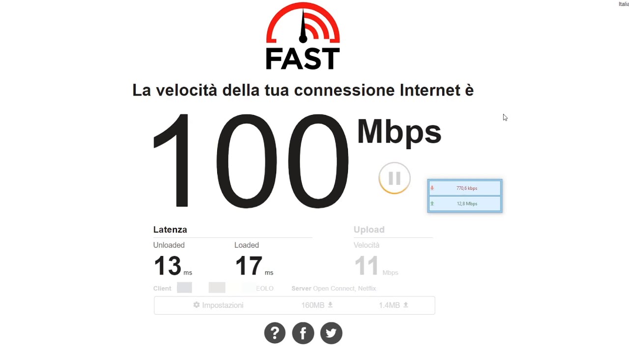 Speedtest Eolo 100