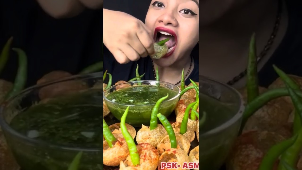 Spicy 🔥 Pani Puri 😋 #mukbang #ytshorts #pskasmr