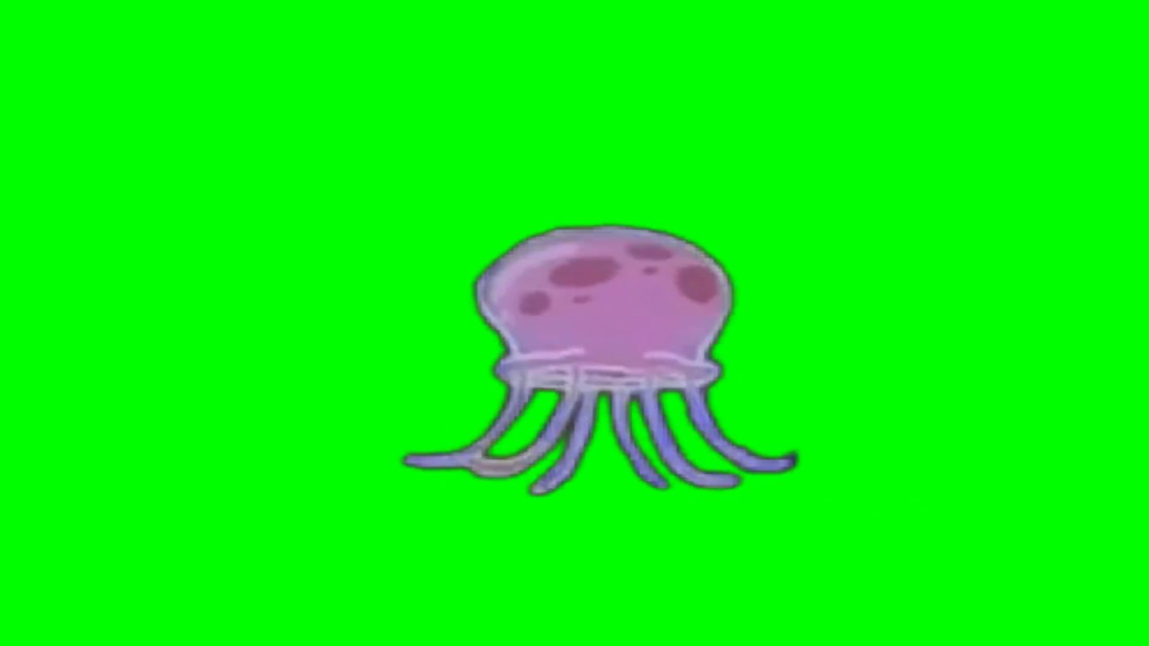 SpongeBob Green Screen: Jellyfish Swimming 2