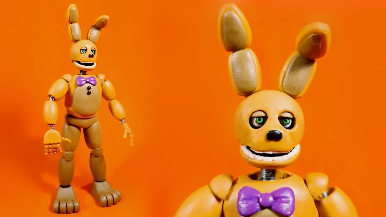SPRING BONNIE🐰 😱😱(FNAF FAN MADE/FREDBEAR'S FAMILY DINER) PLASTILINA✔✔✔ PORCELANA✔✔ POLYMER CLAY✔