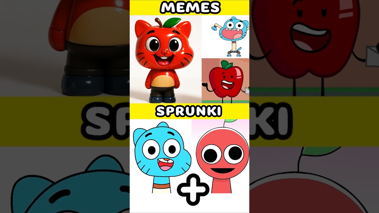 Sprunki incredibox Gumball + OC Apple symbiosis vs memes + unboxing