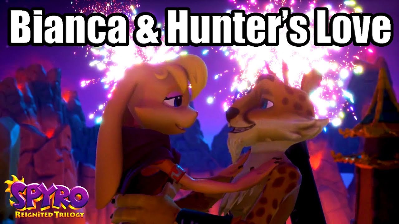 SPYRO REIGNITED TRILOGY - Bianca & Hunter's Love Story (All Their Cutscenes Together)