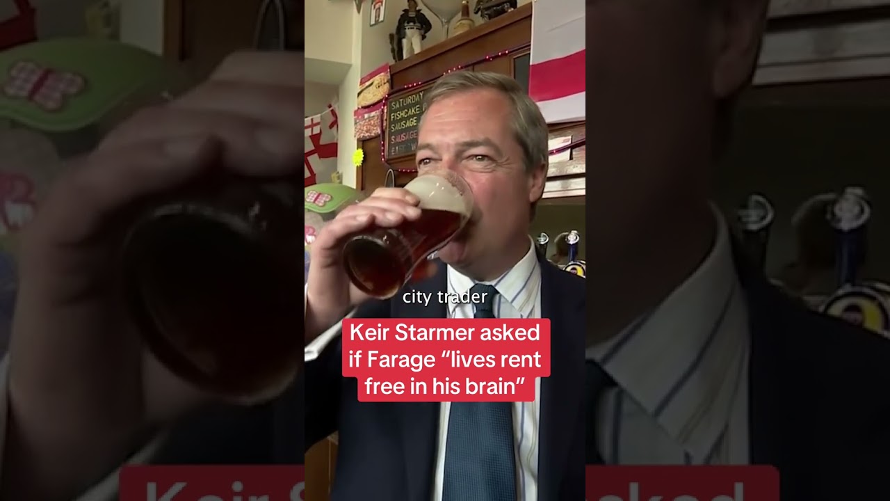 Starmer asked if Farage lives 'rent free' in his head  #themirror #politics