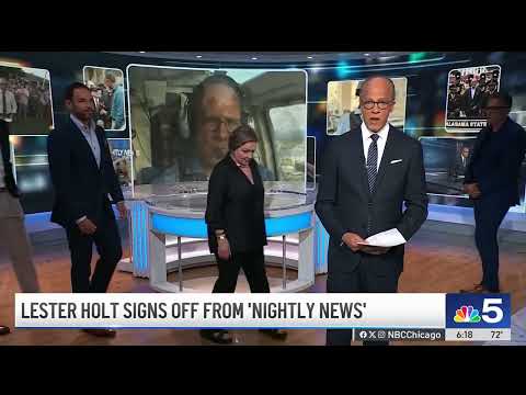 Stefan Holt joins dad, Lester Holt, in final ‘Nightly News' broadcast