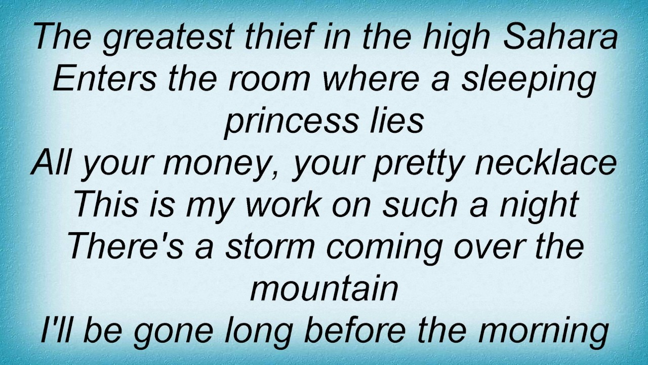 Sting - After The Rain Has Fallen Lyrics
