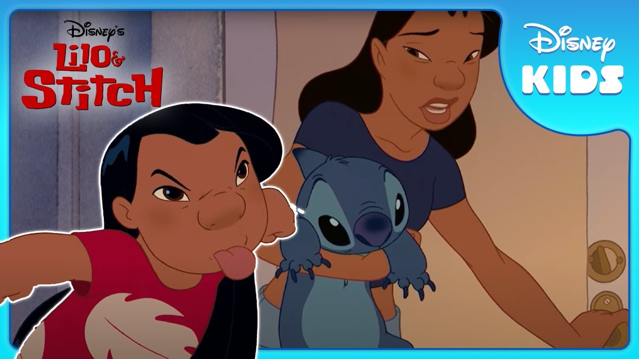 Stitch Settles Into His New Home | Lilo and Stitch | Disney Kids