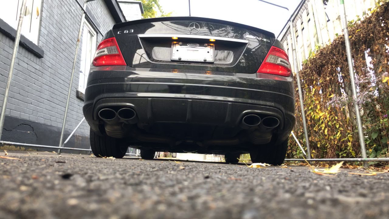 Stock W204 Mercedes-Benz C63 AMG Cold Start