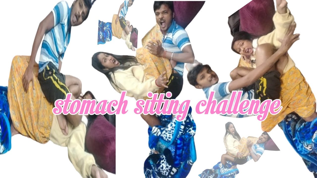 Stomach sitting challenge // Husband VS Wife // @madmommy484
