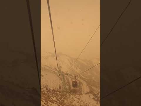 Stuck in snowstorm! #mountains  #ApocalypticVibes #snow #nature #cablecar #horror #nuclear #shorts