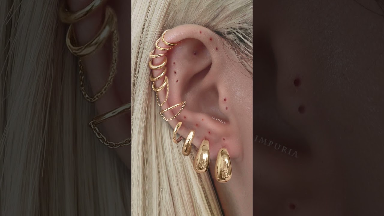 Stylish Gold Hoop Ear Piercing Ideas for Women | Elegant & Trendy Designs