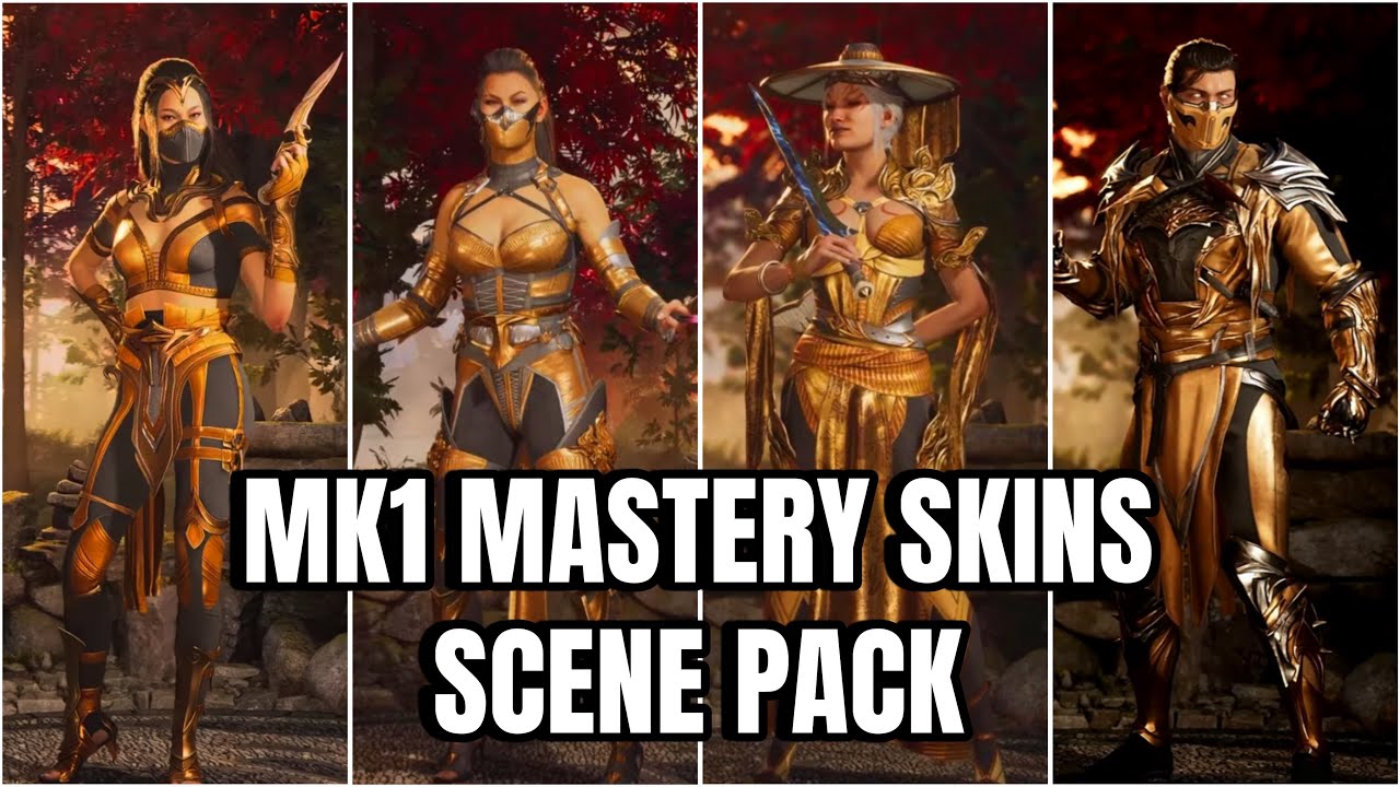 Sub-Zero,Mileena, Kitana, and Ashrah MK1 Gold Skins Scene Pack
