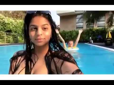 Suhana Khan Hot Viral Video Pool Pics Bikini Photos