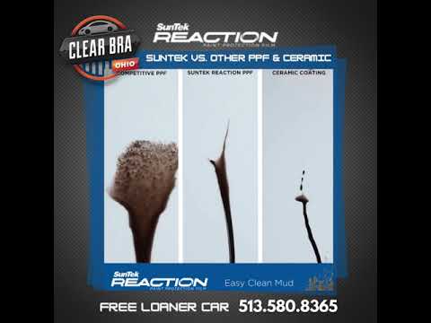 SunTek Reaction Paint Protection Film | Mud Comparison | Clear Bra Ohio Dayton Cincinnati