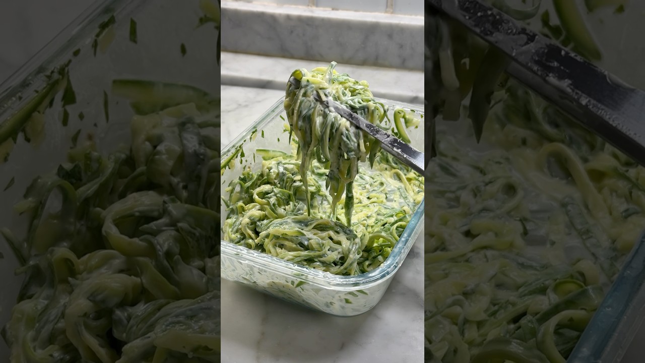 Super Creamy Marinated Raw Zucchini