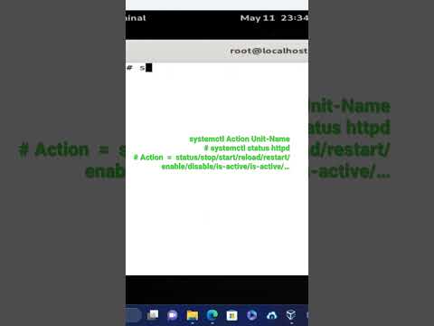 systemctl Action Unit-Name #systemctl status httpd