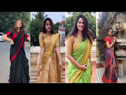 💫Tamil 💞Saree Queen 👑 Lovely Instagram 💕 Reels Videos 💛 collection 🥰