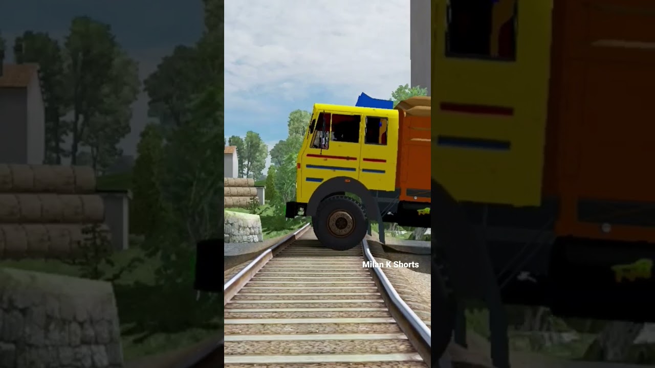 Tata Truck On Railtrack 😍😍 #shorts