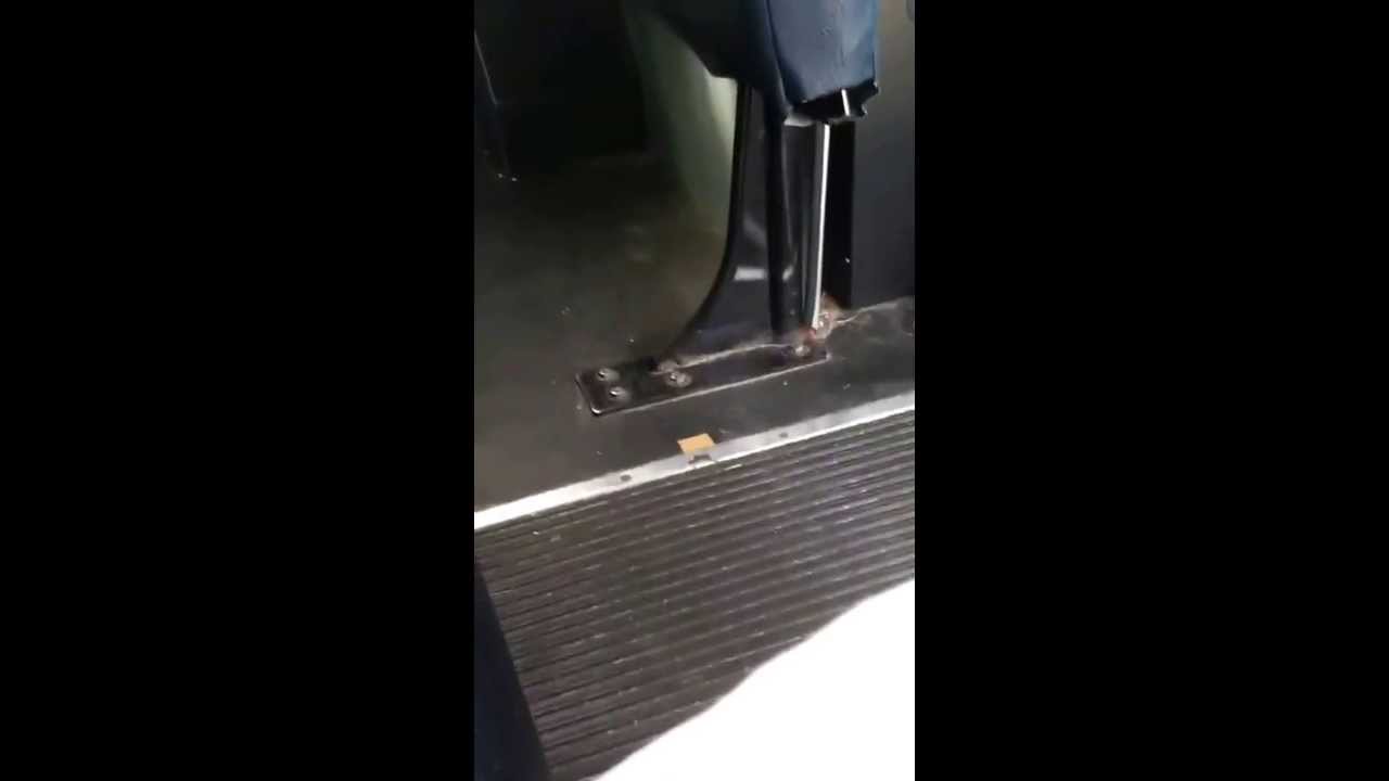 Teen girl feet on bus