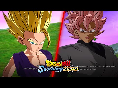 Teen Gohan vs Black Goku Interactions and Combat - Dragon Ball Sparking Zero