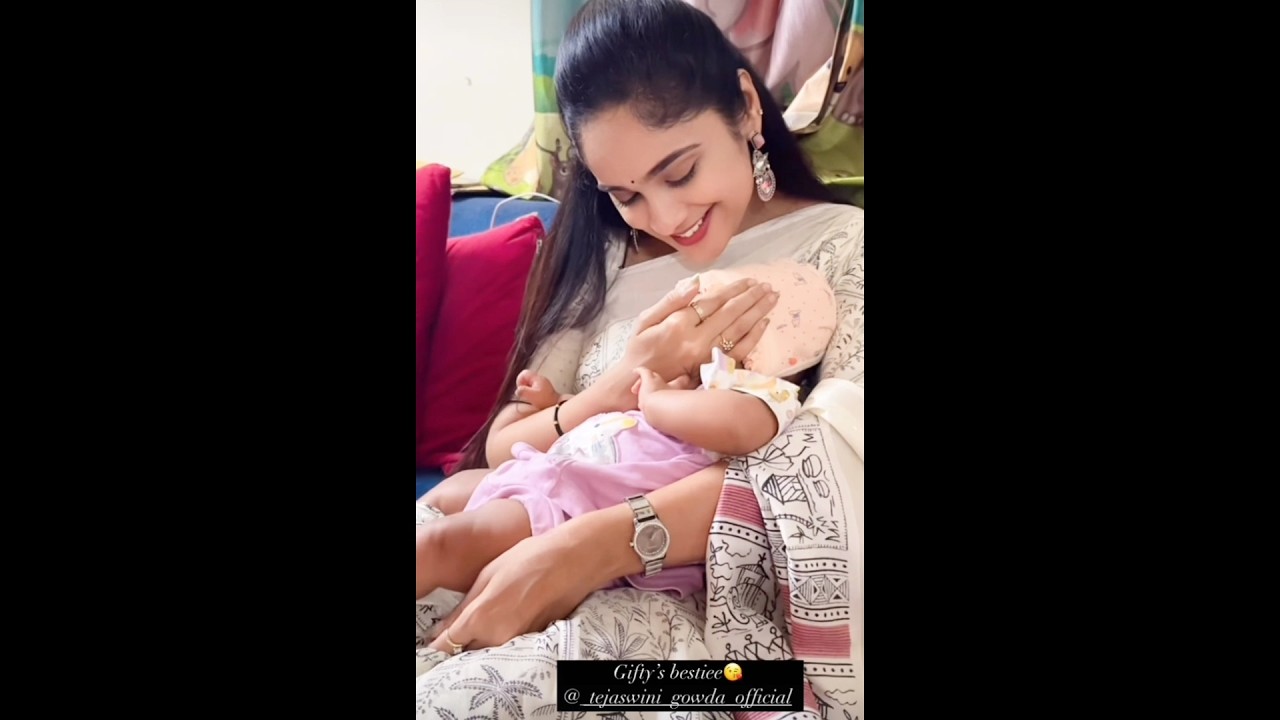 Tejaswini Gowda with Baby Girl Latest Cute Video