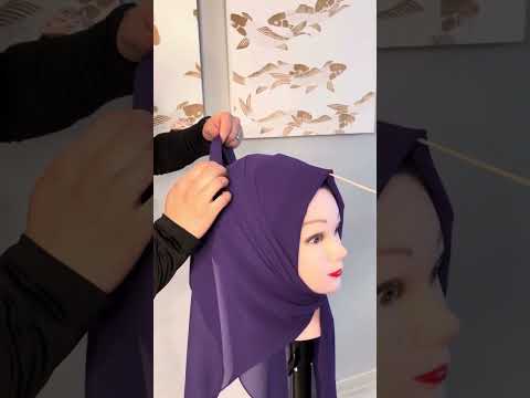Tek şifon şal ile kolay türban yapımı