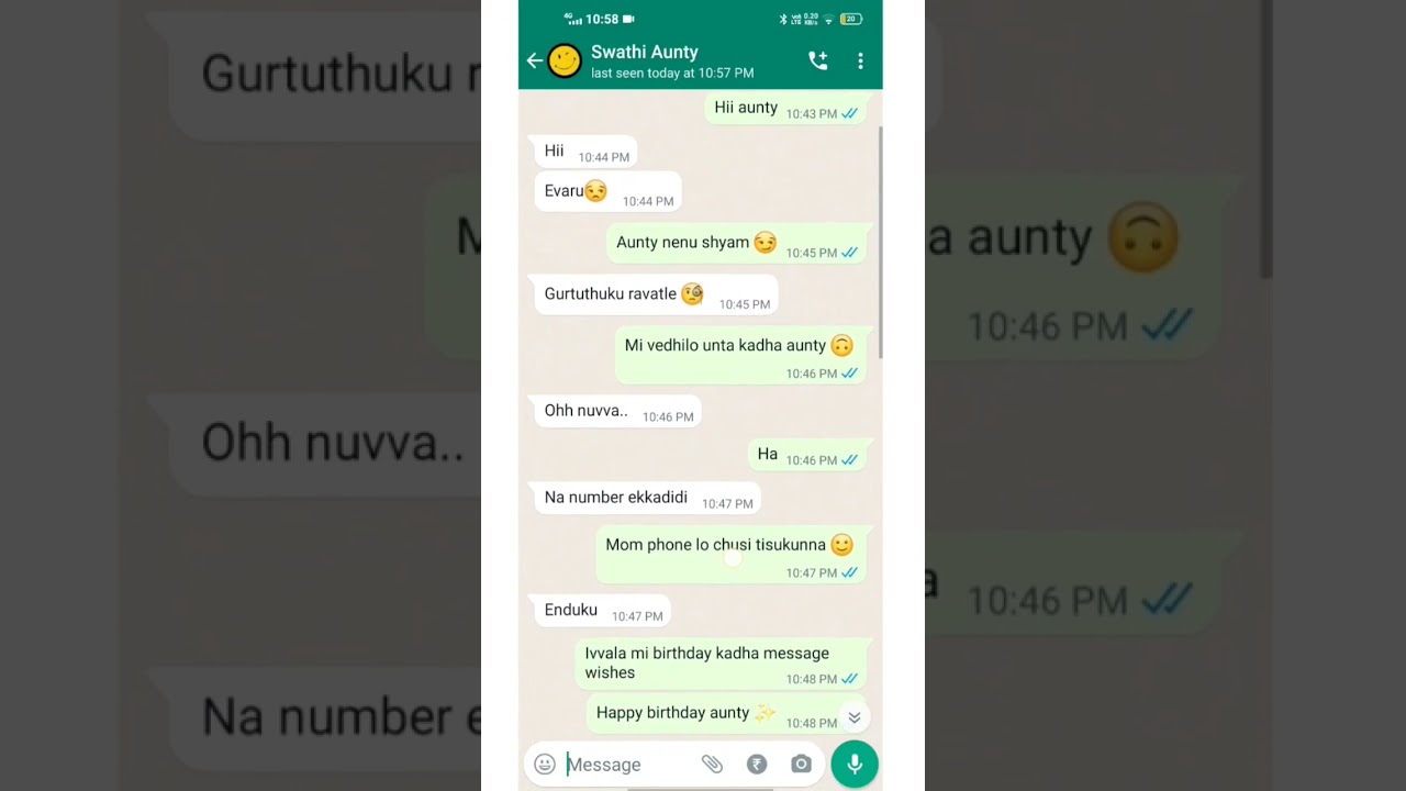 Telugu aunty chat part 1