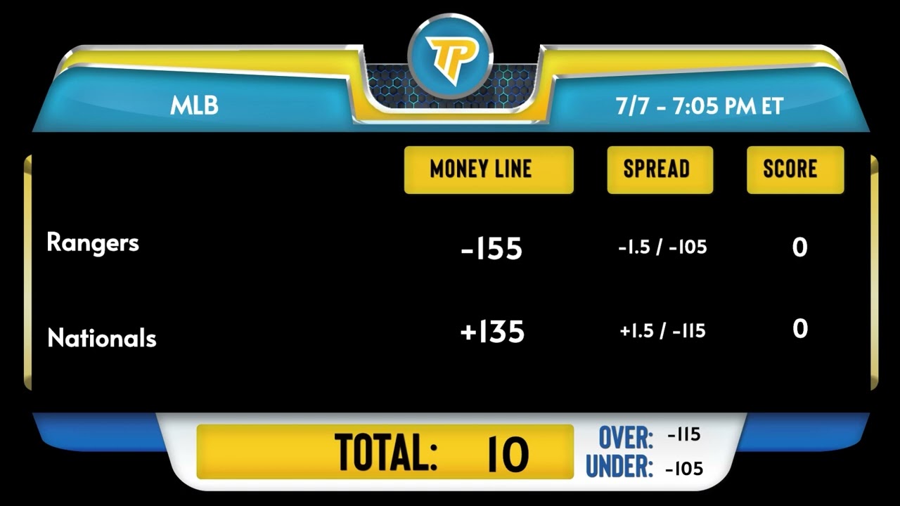 Texas Rangers vs Washington Nationals 7/7/2023 無料のMLB予測、今日のMLBベッティングのヒント