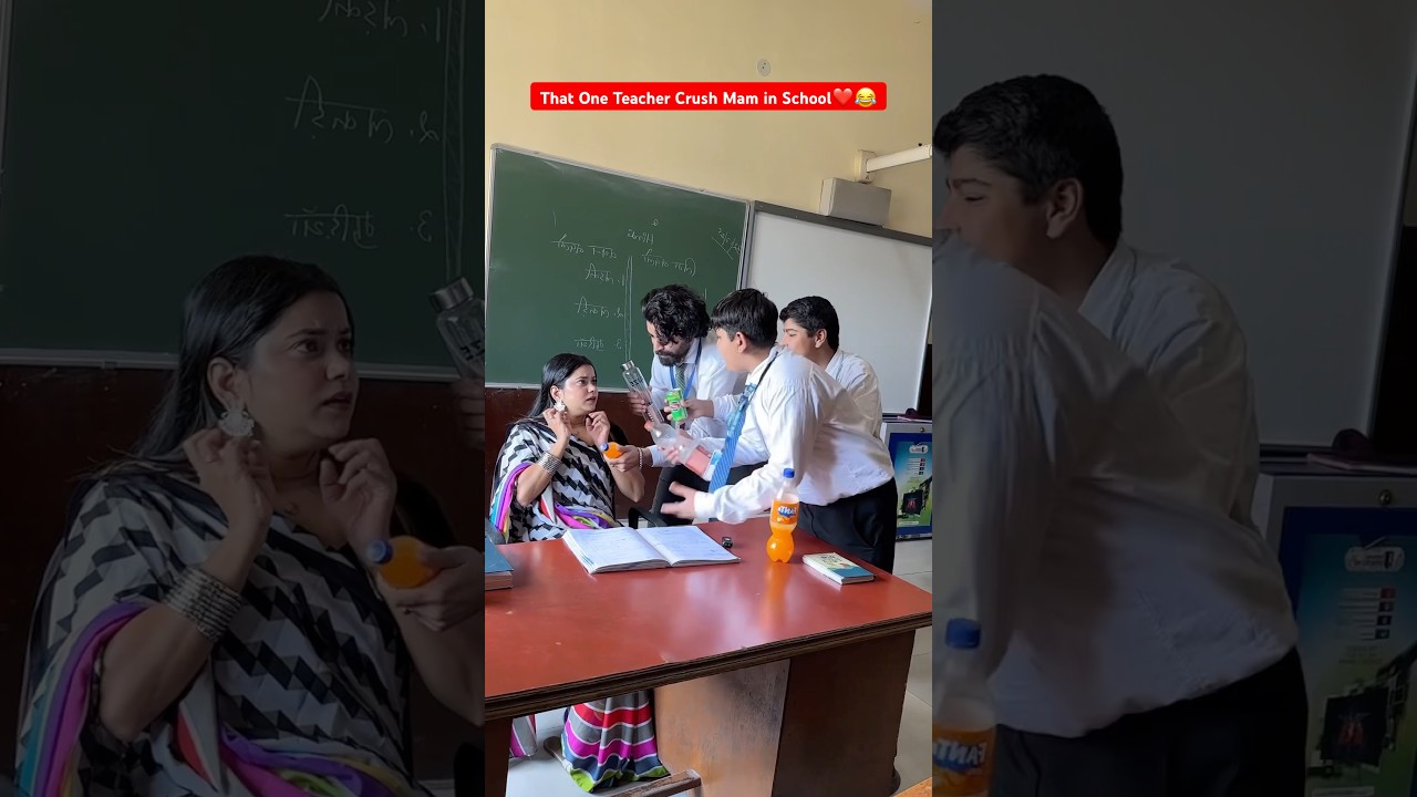 That One Teacher Crush Mam in School❤️😂 #shorts #ytshorts #comedy #teacher