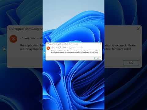 The application has failed to start because its side-by-side configuration is incorrect